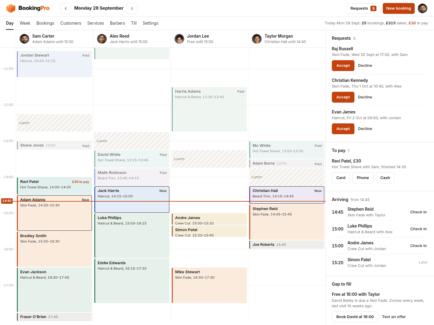BookingPro: Day