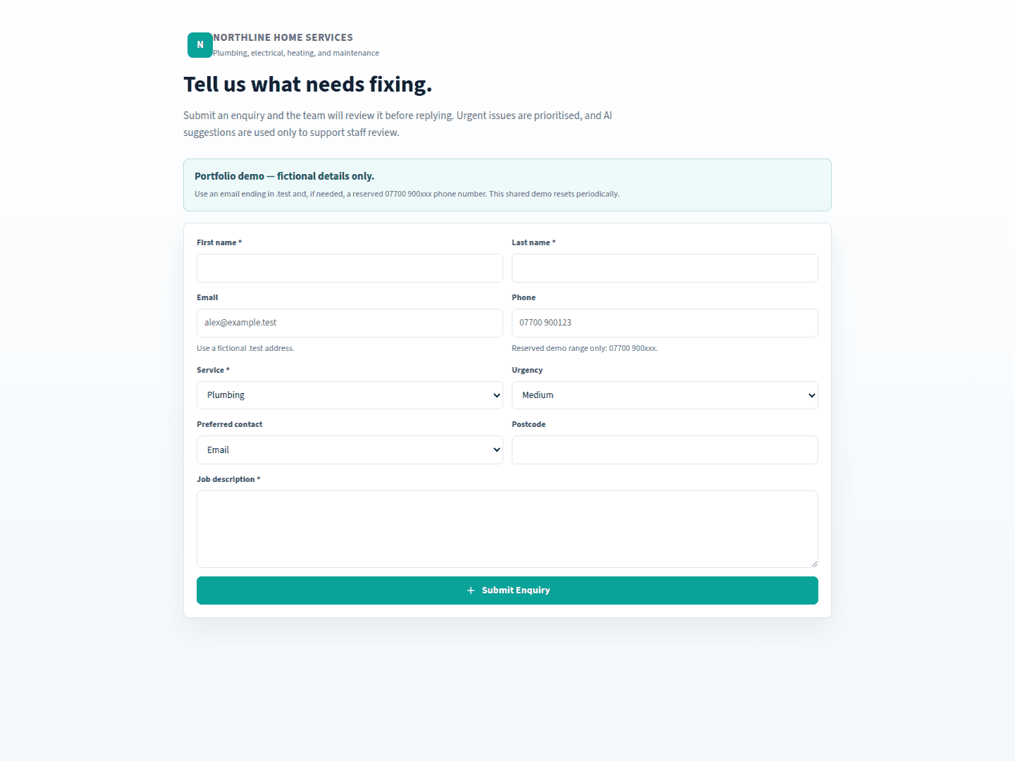 Public Intake Form